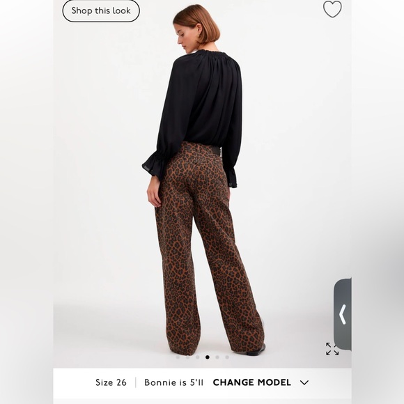 NWT Madewell Low-Slung Baggy Animal Print Jean - Picture 4 of 10